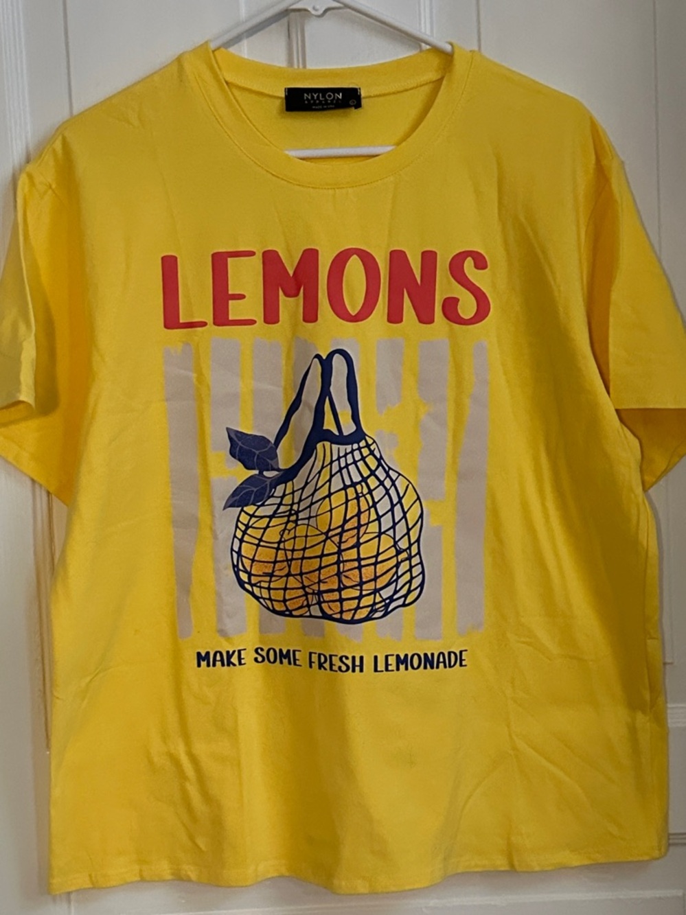 Nylon Apparel Yellow 'Lemons' Graphic Short Sleeve Tee